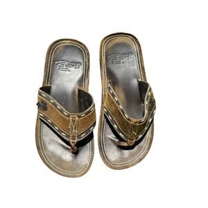 Justin Bent Rail Men’s Leather Thong Flip Flop Sandals Size 8